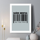 Quadro Decorativo Saúde Mental Não Tem Preço 33x24cm - Com Vi