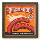 Quadro Decorativo - Sausages - 33cm X 33cm - 357qdcm