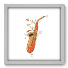 Quadro Decorativo - Saxofone - 33cm X 33cm - 056qdgb