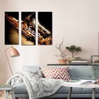 Quadro Decorativo Saxofone 3 Peças Para Sala