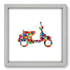 Quadro Decorativo - Scooter - 33cm X 33cm - 454qddb
