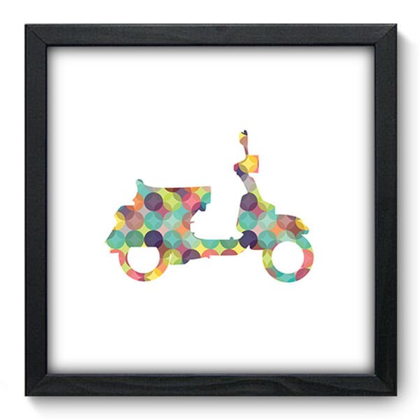 Quadro Decorativo - Scooter - 33cm X 33cm - 458qddp