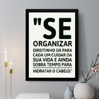 Quadro Decorativo Se Organizar Direitinho 24x18cm Moldura Pre