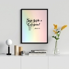 Quadro Decorativo Seja Forte E Corajosa 24x18cm - Com Vidro M