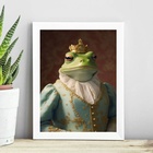 Quadro Decorativo Senhora Perereca 24x18cm Moldura:madeira Br