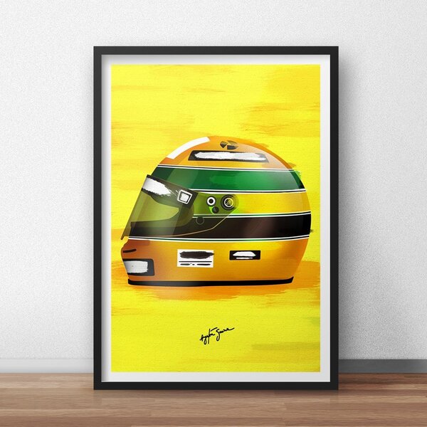 Quadro Decorativo Senna Capacete 40x60cm Preto | Leroy Merlin