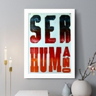 Quadro Decorativo Ser Humano 45x34cm - Com Vidro Moldura Preta
