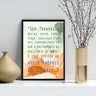 Quadro Decorativo Ser Terapeuta 45x34cm - Com Vidro Moldura P