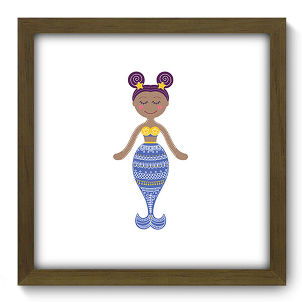 Quadro Decorativo - Sereia - 33cm X 33cm - 132qdim