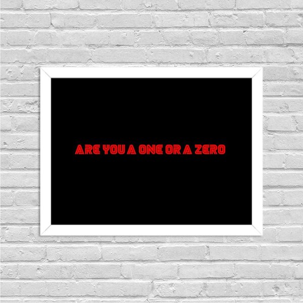 Quadro Decorativo Séries De Tv Mr. Robot Are You One Or Zero