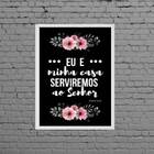Quadro Decorativo Serviremos Ao Senhor 24x18cm - Com Vidro Mo