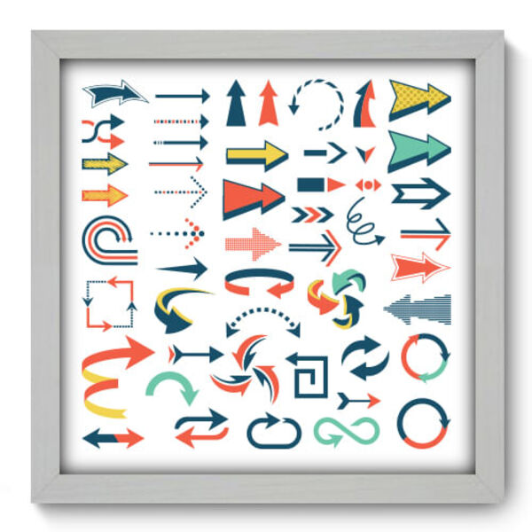Quadro Decorativo - Setas - 33cm X 33cm - 088qndbb
