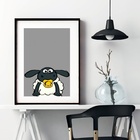 Quadro Decorativo Shaun Carneiro - 60x48cm Moldura:madeira Br