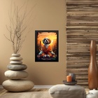 Quadro Decorativo Shih Tzu Meditando 24x18cm - Com Vidro Mold
