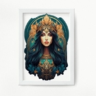 Quadro Decorativo Signo De Gêmeos 45x34cm - Com Vidro Moldura