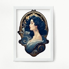 Quadro Decorativo Signo De Peixes 45x34cm Moldura:madeira Bra