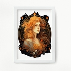 Quadro Decorativo Signo De Sagitário 33x24cm Moldura:madeira