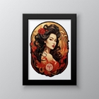 Quadro Decorativo Signo De áries 24x18cm - Com Vidro Moldura: