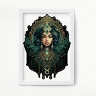 Quadro Decorativo Signo De touro 45x34cm - Com Vidro Moldura: