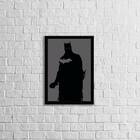 Quadro Decorativo Silhueta Batman 24x18cm - Com Vidro Moldura