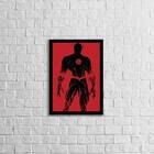 Quadro Decorativo Silhueta Flash 45x34cm - Com Vidro Moldura: