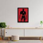 Quadro Decorativo Silhueta Flash 45x34cm - Com Vidro Moldura: