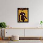 Quadro Decorativo Silhueta Iron Man 24x18cm - Com Vidro Moldu