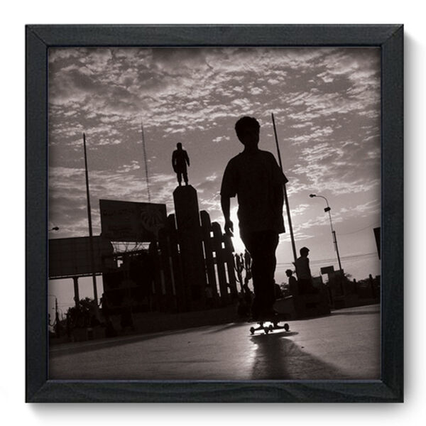 Quadro Decorativo - Skate - 33cm X 33cm - 019qdep