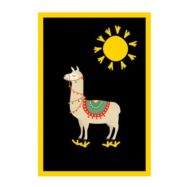 Quadro Decorativo Sloan Preto E Amarelo