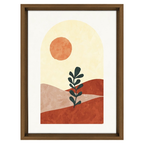 Quadro Decorativo Sol Nascente Colorido sem Vidro 40x30cm Tropical