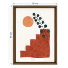 Quadro Decorativo Sol Poente Colorido sem Vidro 40x30cm Tropical