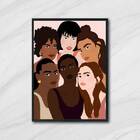 Quadro Decorativo Somos Todas Lindas 45x34cm A3 (45 X 34)