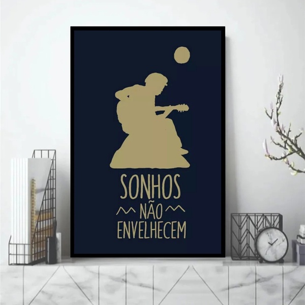 Quadro Decorativo Sonhos Não Envelhecem 45x34cm - Com Vidro M
