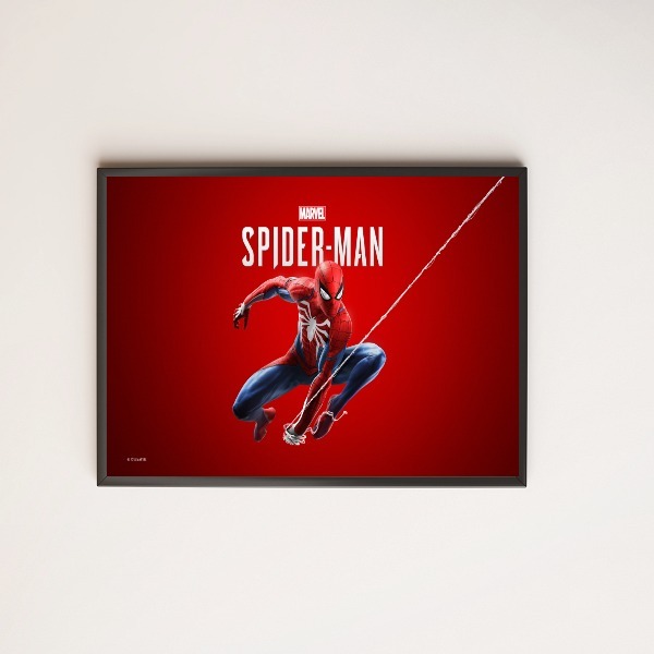 Quadro Decorativo Spider Man 45x34cm - Com Vidro Moldura:made