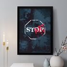 Quadro Decorativo St(op)art 24x18cm Moldura Preta