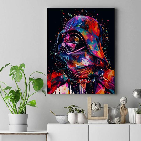 Quadro Decorativo Star Wars Darth Vader 40x60 Em Tecido Canvas Leroy Merlin