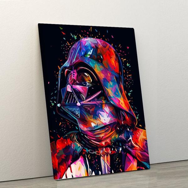 Quadro Decorativo Star Wars Darth Vader 60x90 Em Tecido Canvas Leroy Merlin
