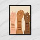 Quadro Decorativo Stop Racism 45x34cm A3 (45 X 34)