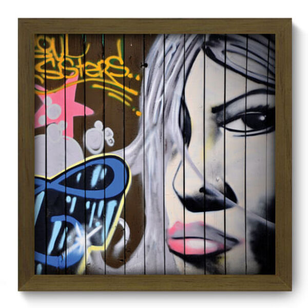 Quadro Decorativo - Street Art - 33cm X 33cm - 028qdum