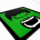 Quadro Decorativo Super Herói 3d Clássico Verde Mdf 21x21cm