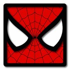 Quadro Decorativo Super Herói 3d Rosto Cor Vermelho 21x21cm