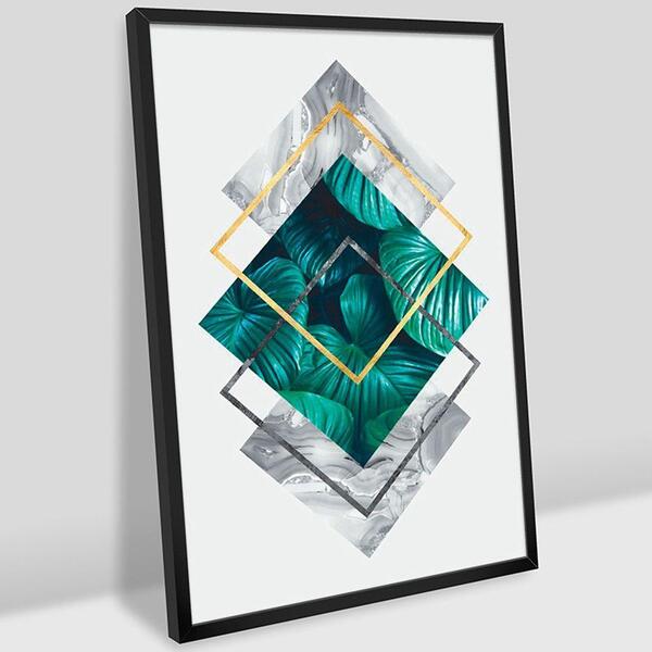 Quadro Decorativo Superfície Losango 40x60x2,8 Pvc Luven Pre