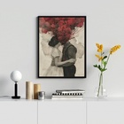 Quadro Decorativo Surrealista - Casal 24x18cm - Com Vidro Mol