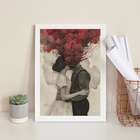 Quadro Decorativo Surrealista - Casal 45x34cm - Com Vidro Mol