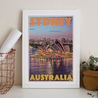 Quadro Decorativo Sydney - Austrália 45x34cm - Com Vidro Mold