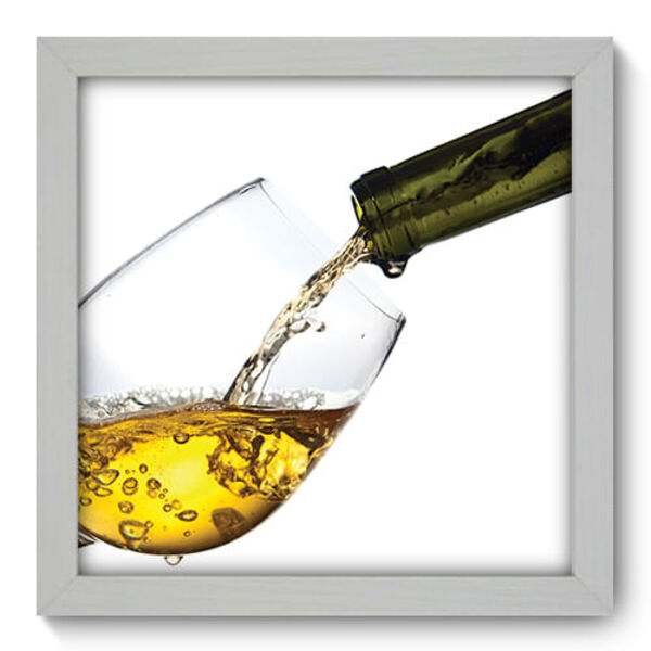 Quadro Decorativo - Taça De Vinho - 22cm X 22cm - 066qdcb
