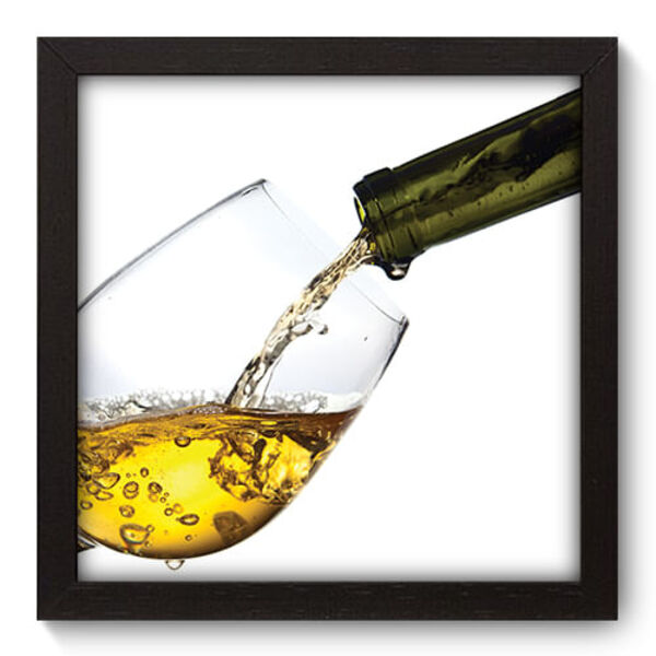 Quadro Decorativo - Taça De Vinho - 22cm X 22cm - 066qdcp