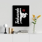 Quadro Decorativo Taekwondo 45x34cm Moldura:madeira Preta