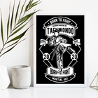 Quadro Decorativo Taekwondo Poster 45x34cm Moldura:madeira Br