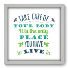 Quadro Decorativo - Take Care - 33cm X 33cm - 050qdrb